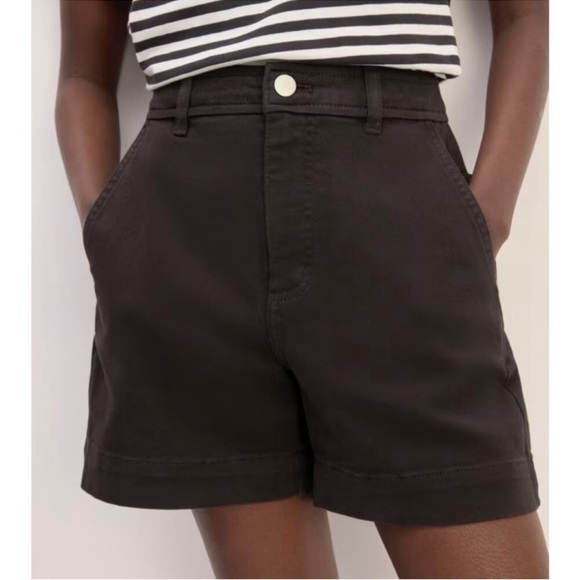 Everlane Pants - Everlane The Utility‎ Short Organic Cotton Twill High Rise Black NEW Size 2
